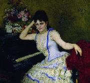 Ilya Yefimovich Repin Portrait of pianist and professor of Saint-Petersburg Conservatory Sophie Menter. oil on canvas